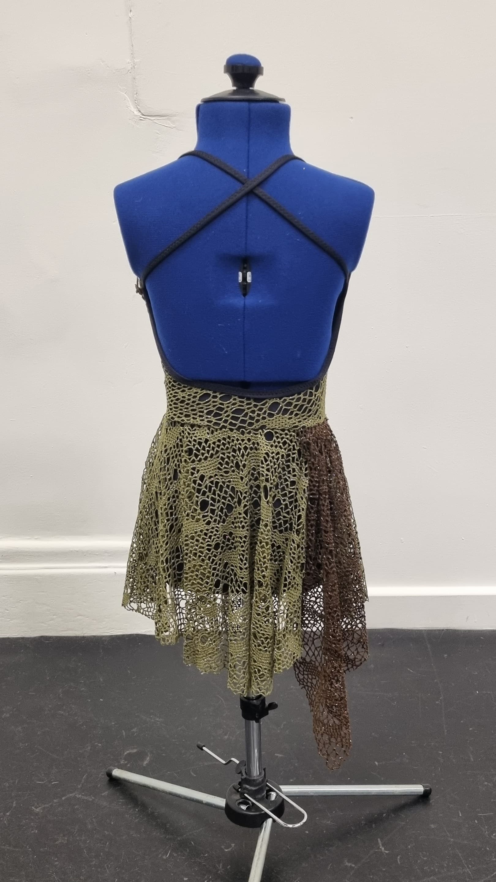 Tree Green and Brown Fishnet Dress thumbnail 2