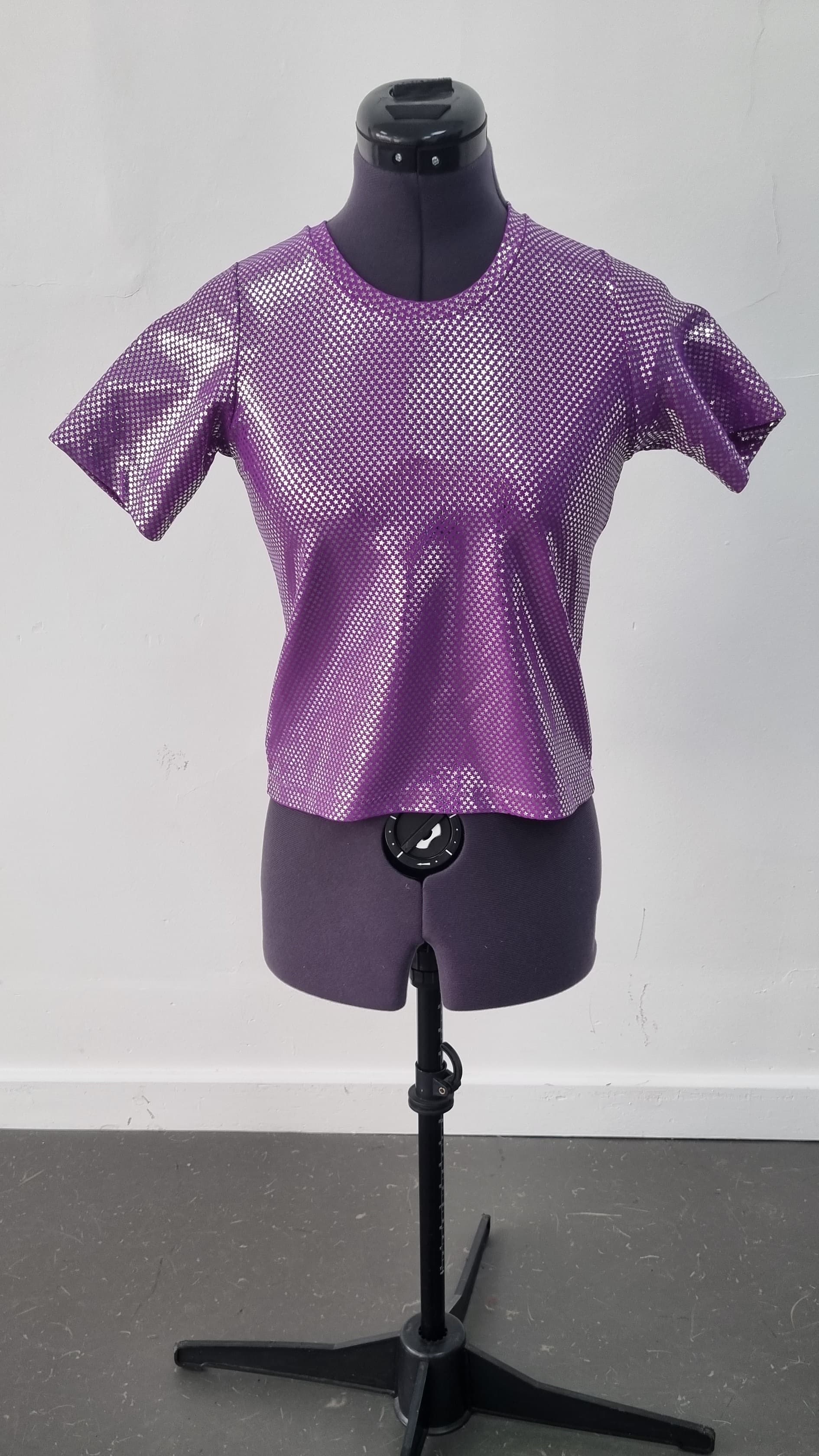 Purple and Silver Star Top