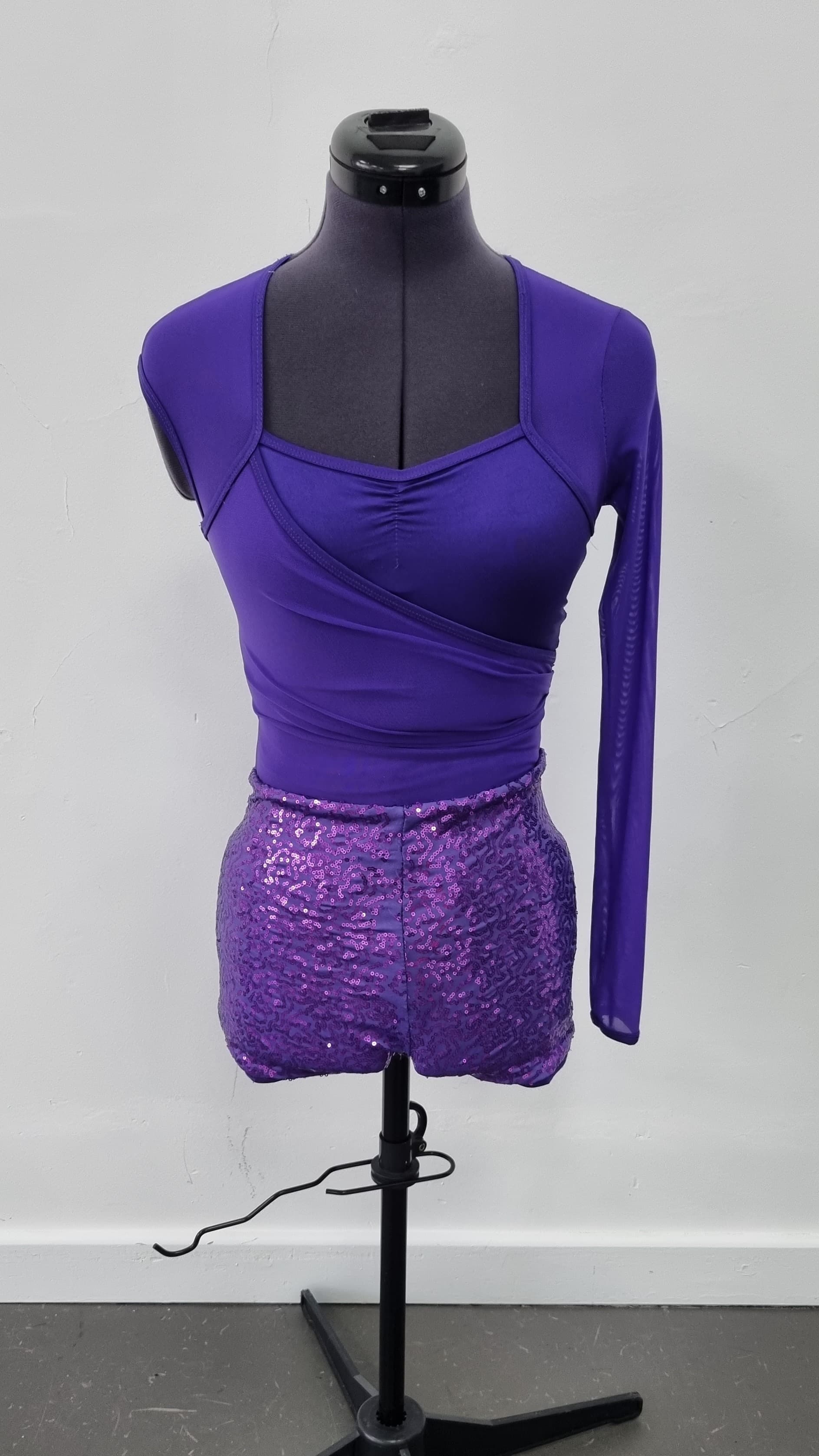 1st Position Purple Sequin Unitard