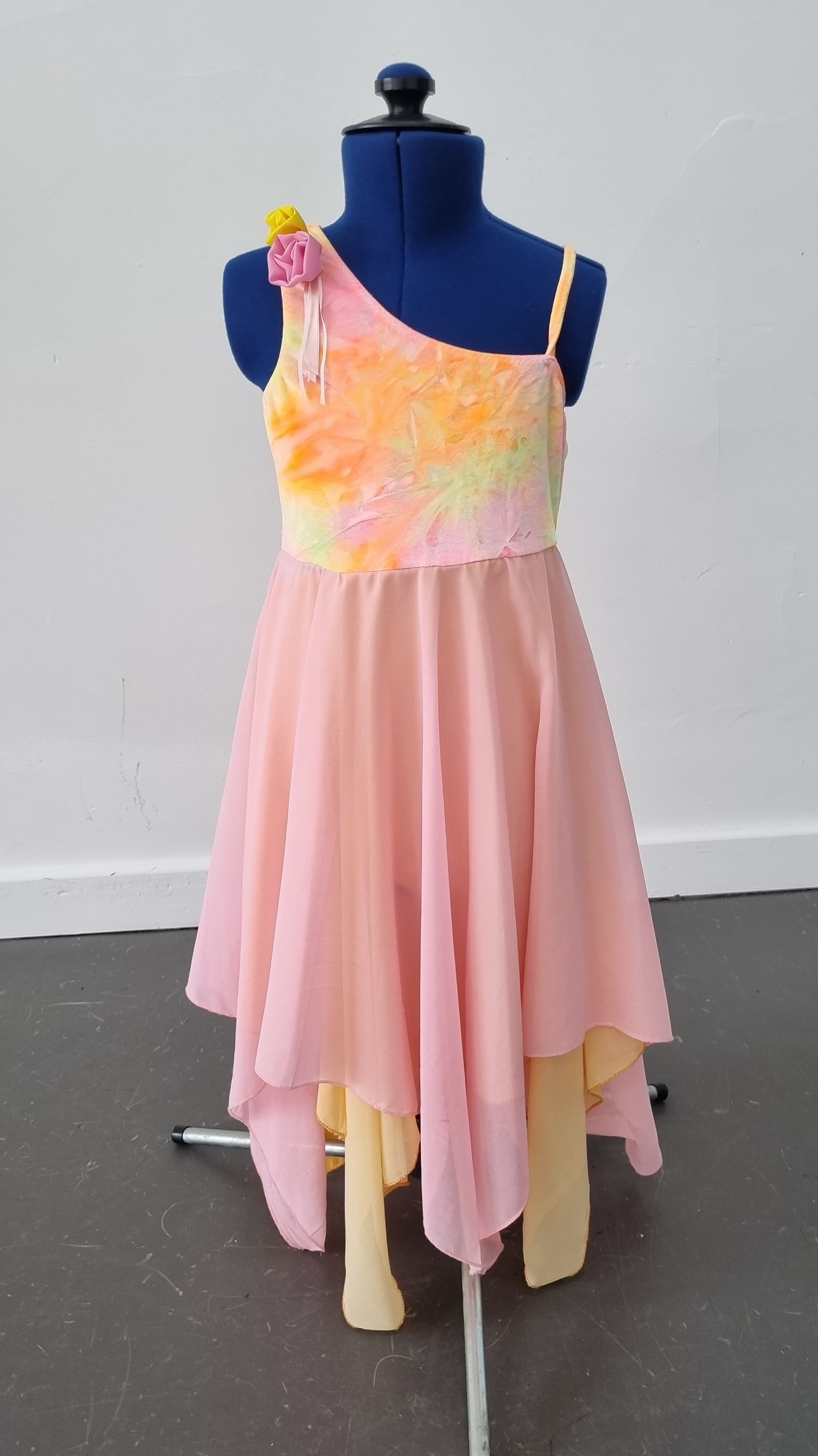 Yellow & Pink Tie Dye Dress