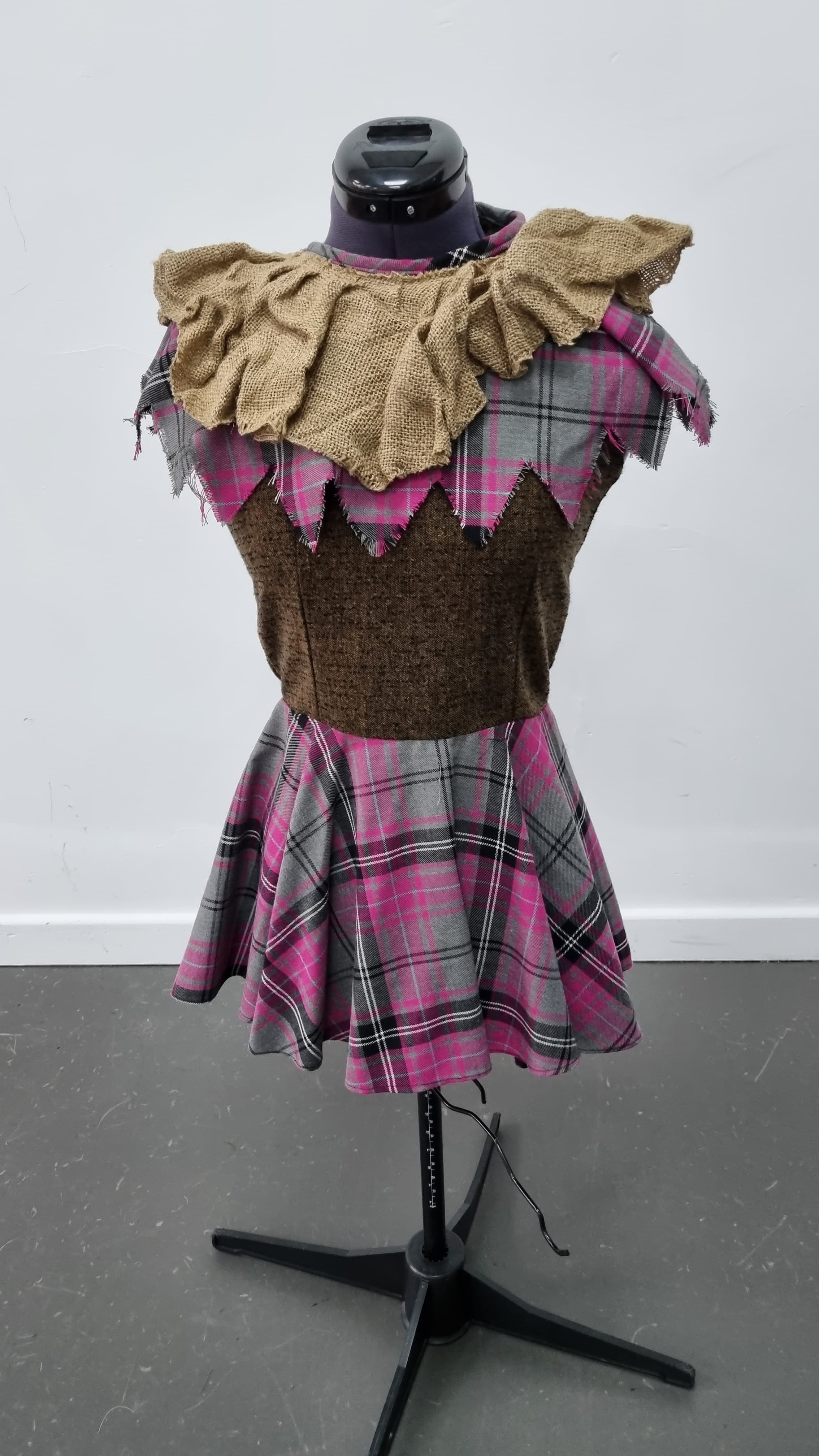 Scarecrow Checked Dress (Pink & Blue) thumbnail 2