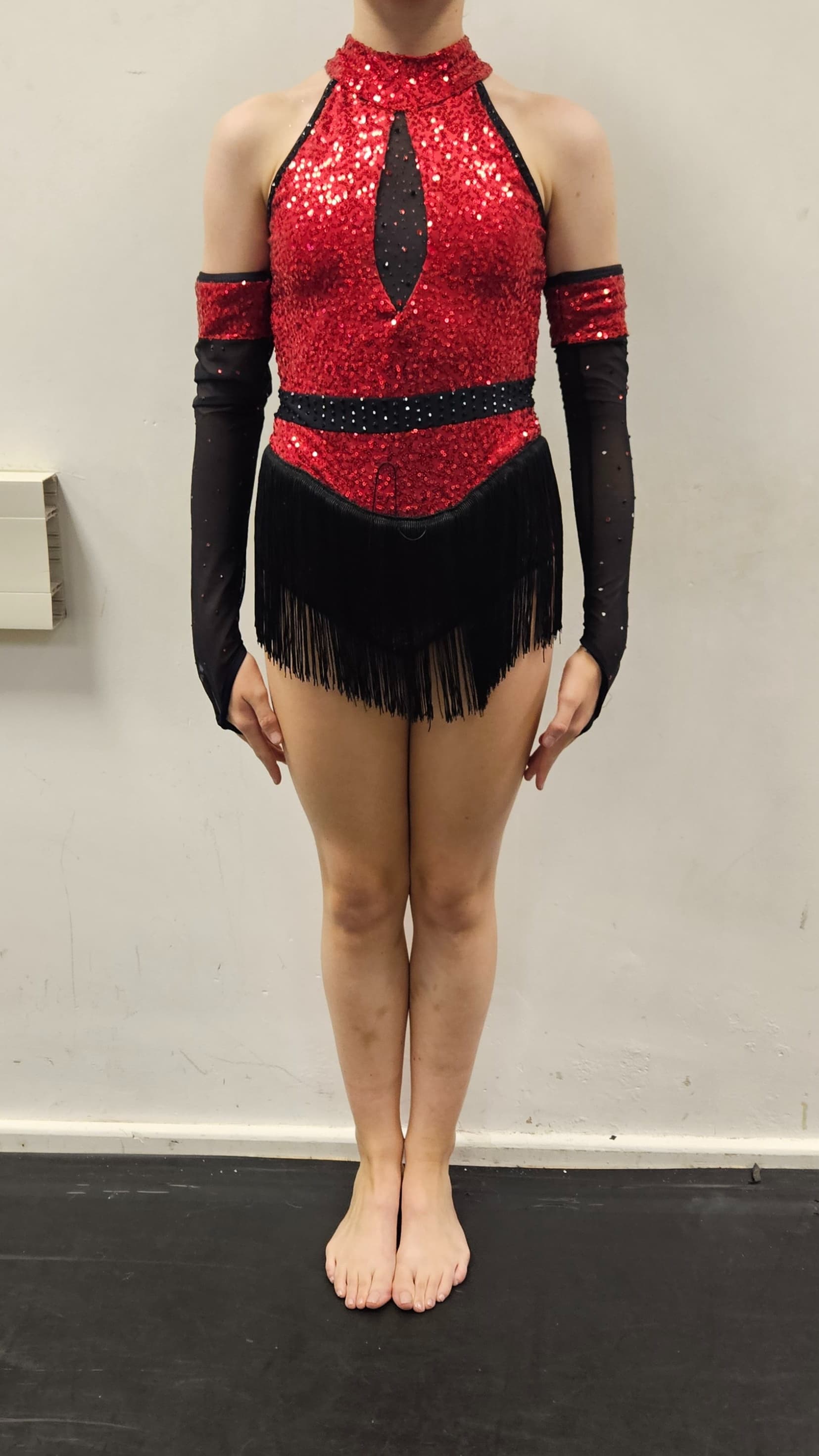 Da Beat Red Fringe Dress (Red & Black) thumbnail 3