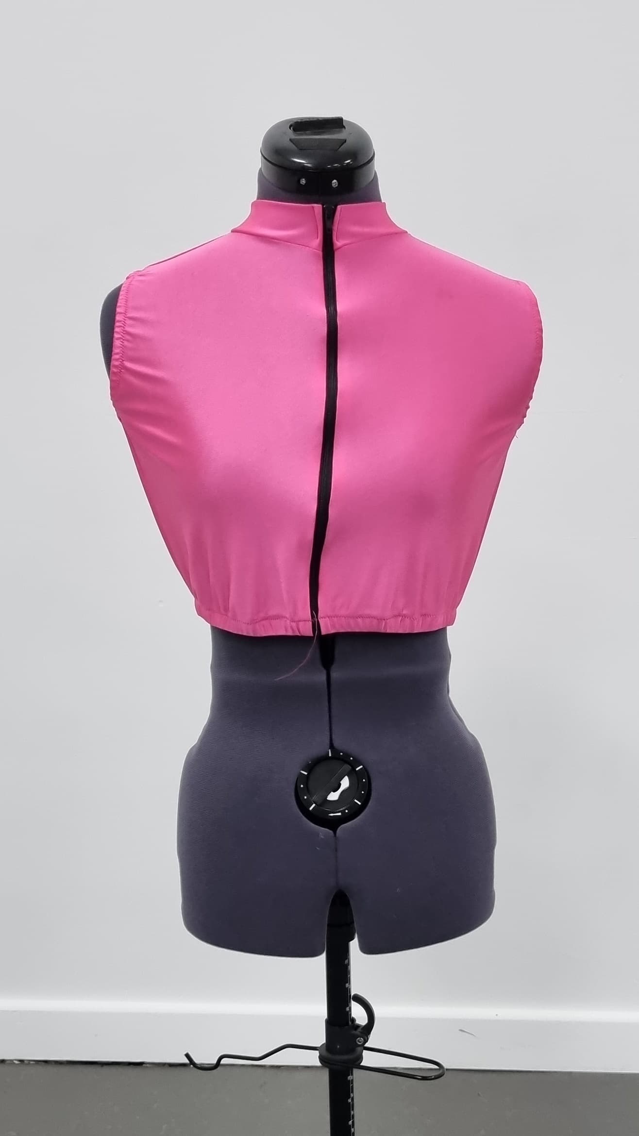 Zip Front Pink Crop Top
