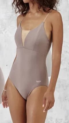 Grishko Mesh Front Beige Leotard