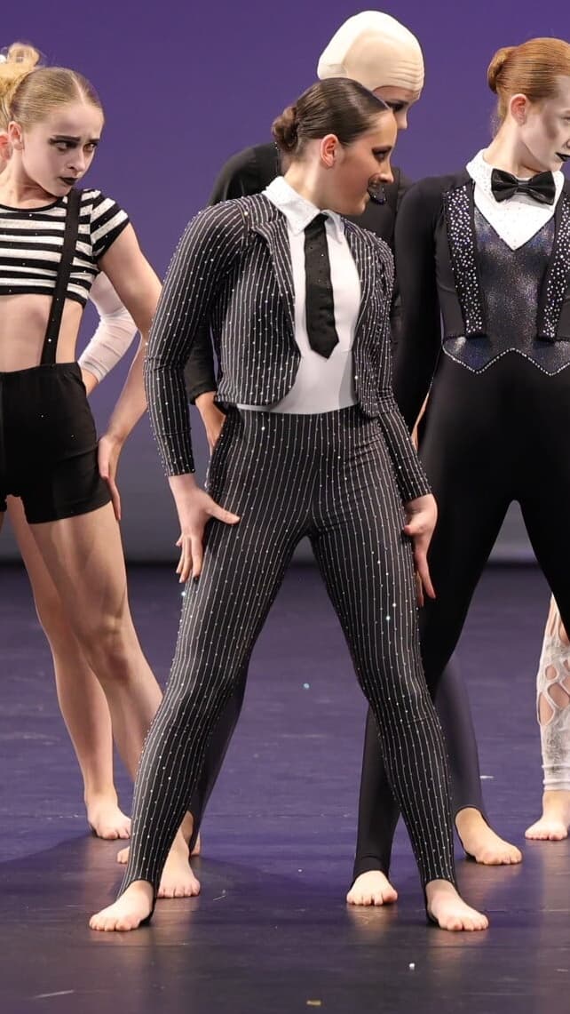 Addams Family Gomez Black Pinstripe Catsuit